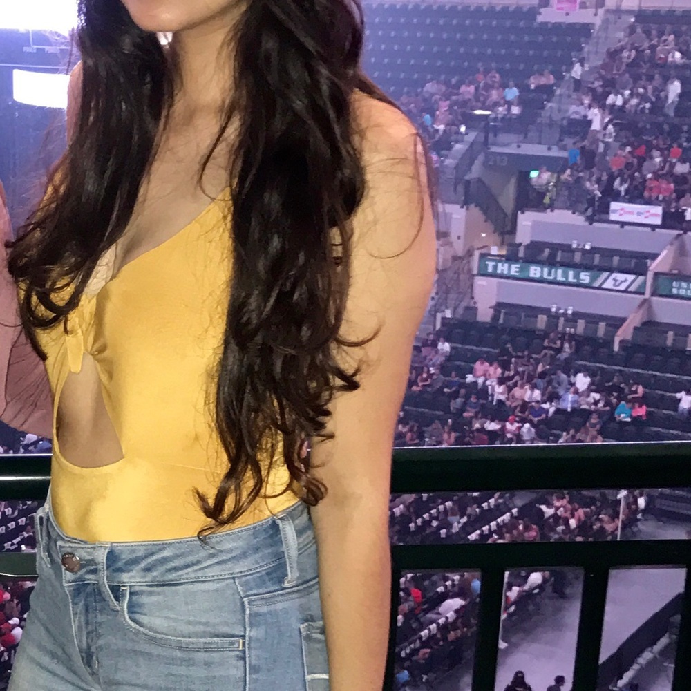 Misguided yellow bodysuit